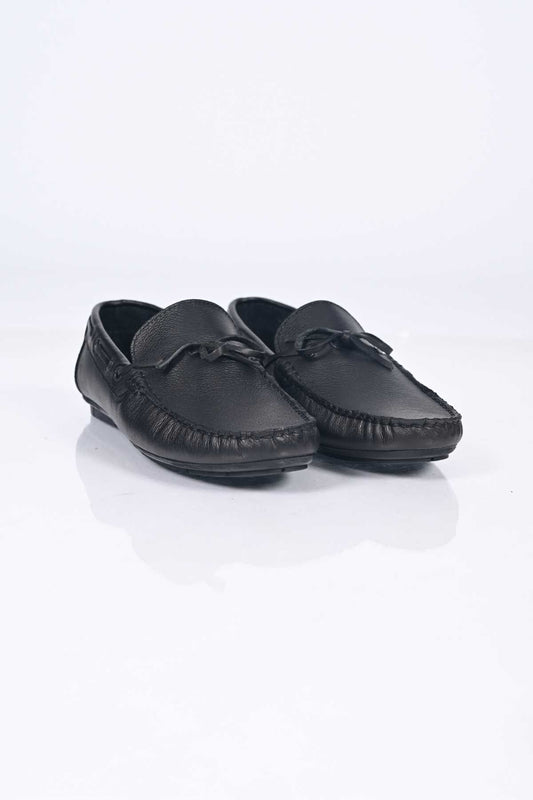 Bestello Men's Genuine Leather Loafers with Bow, Slip-On, Polyurethane Sole, Model 028-2088-26Y
