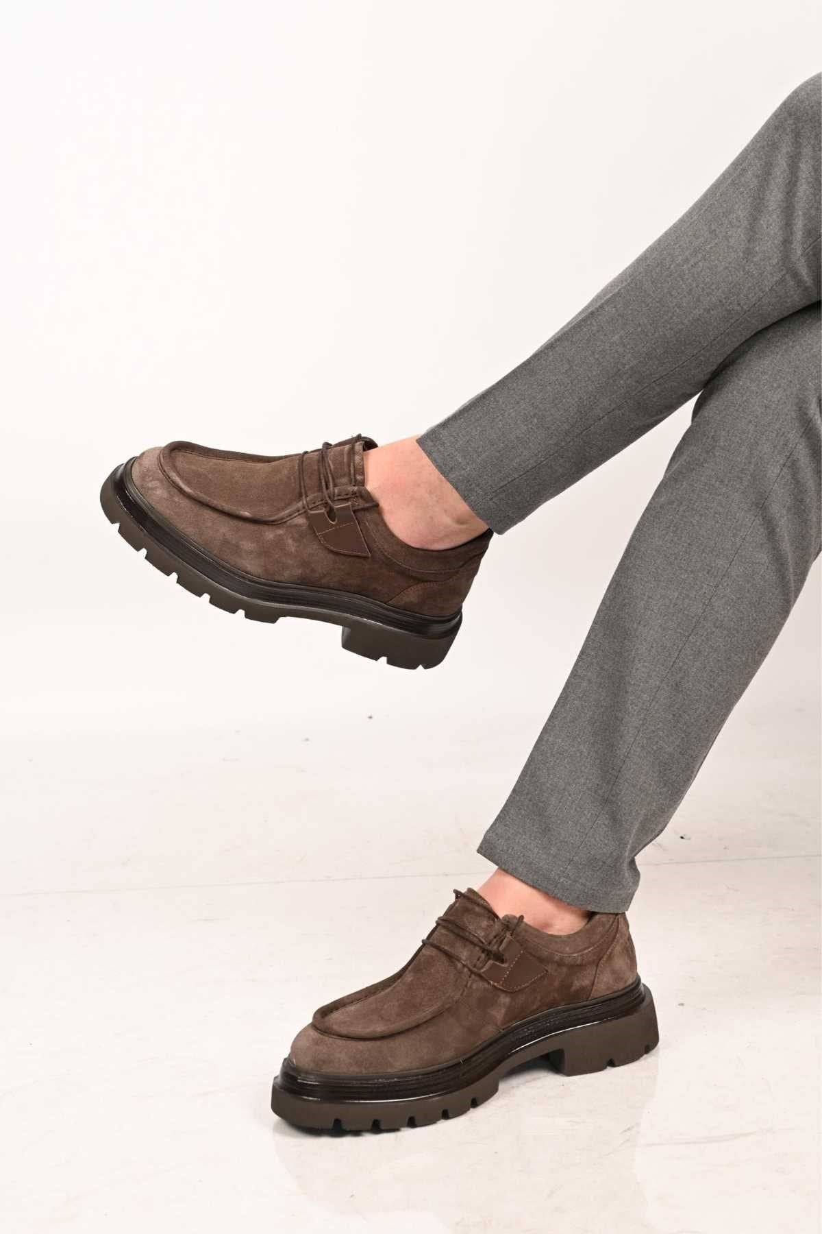 Bestello Lace-Up Genuine Leather Casual Men's Shoes with EVA Sole 172-64190