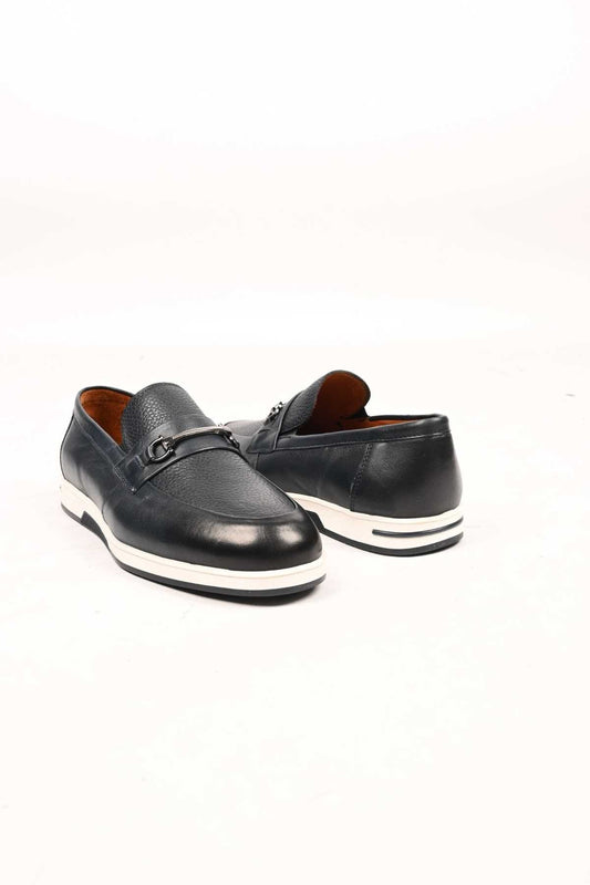 Bestello Slip-On Buckle Loafers with Thermo Sole Genuine Leather 333-5582 Men's Shoes