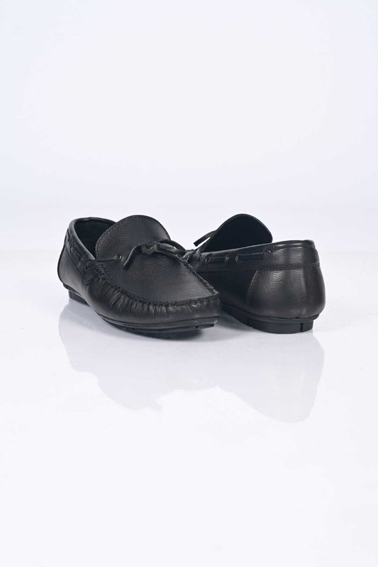Bestello Men's Genuine Leather Loafers with Bow, Slip-On, Polyurethane Sole, Model 028-2088-26Y