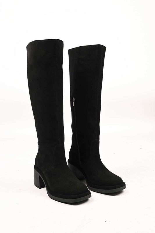 Bestello Laceless Zip-Up Genuine Leather Heeled Boots with Thermo Sole 336-1235 Women's Boots