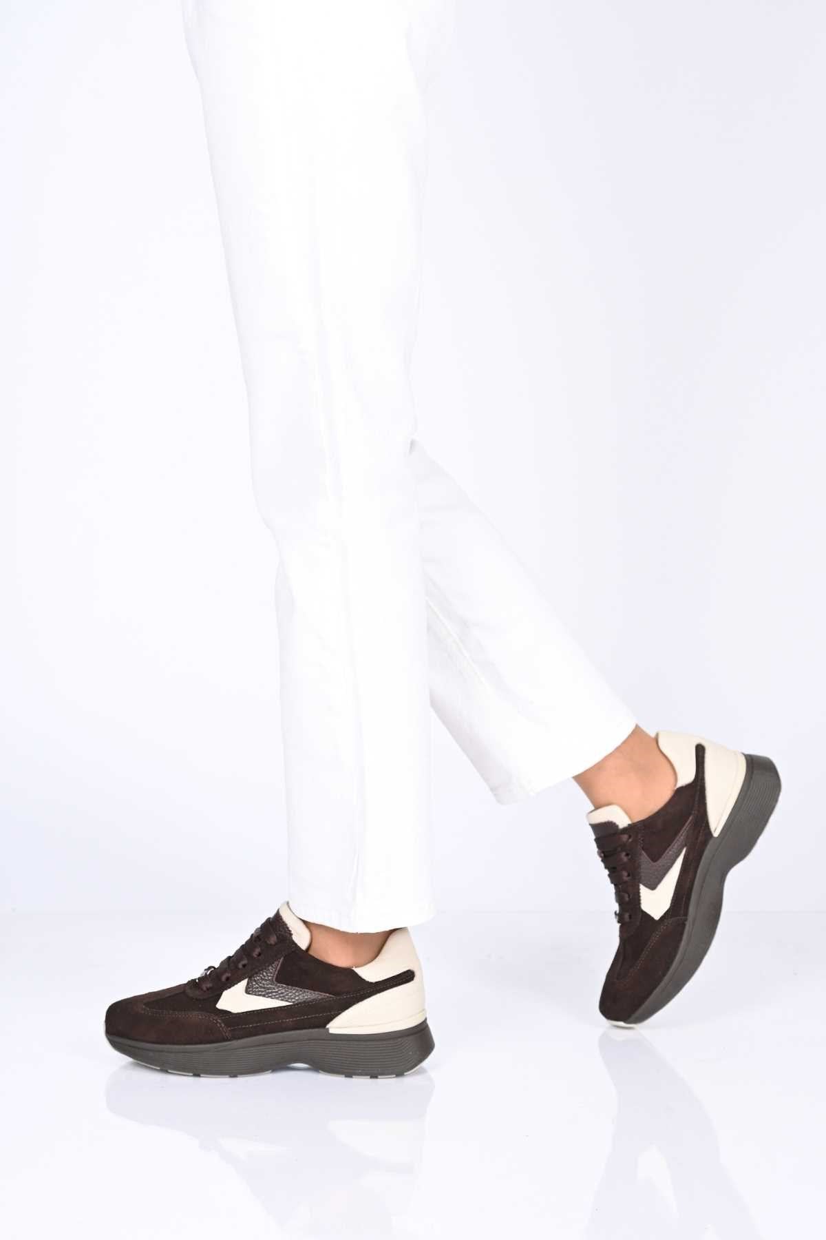 Bestello Lace-Up Genuine Leather Sneakers with Thermo Sole 338-7108 Women's Shoes