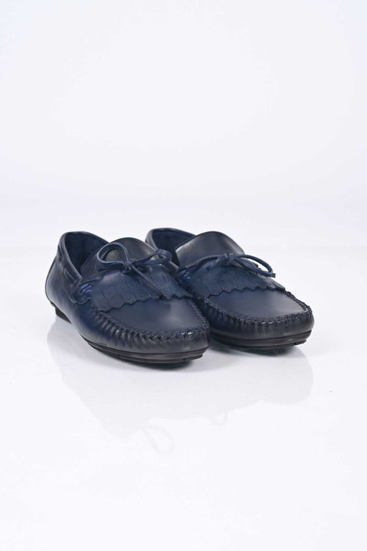 Bestello Slip-On Loafers with Bow, Genuine Leather, Polyurethane Sole, Model 028-2060-26Y Men's Shoes