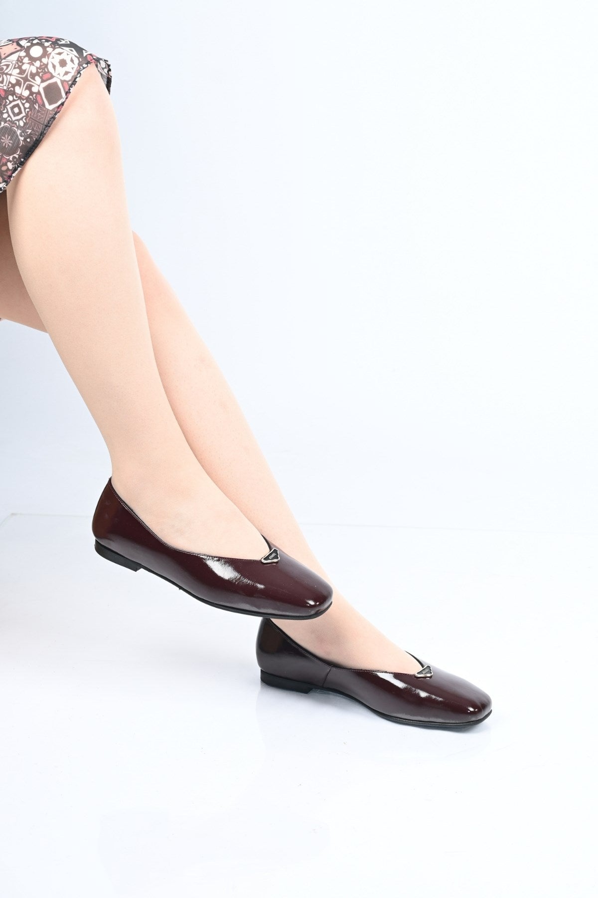 Bestello Genuine Leather Slip-On Ballet Flats with Buckle and Jurdan Sole 342-014 Women's Shoes