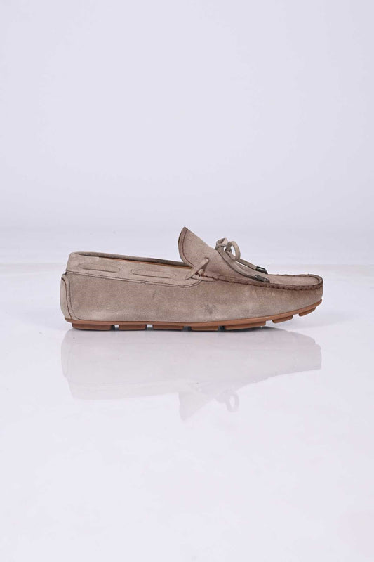 Bestello Slip-On Loafers with Bow, Polyurethane Sole, Genuine Leather, 028-1041 Men's Shoes