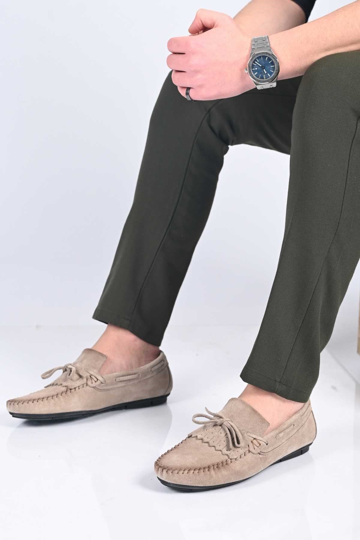 Bestello Slip-On Loafer with Bow, Genuine Leather, Polyurethane Sole, Men's Shoes 028-2065