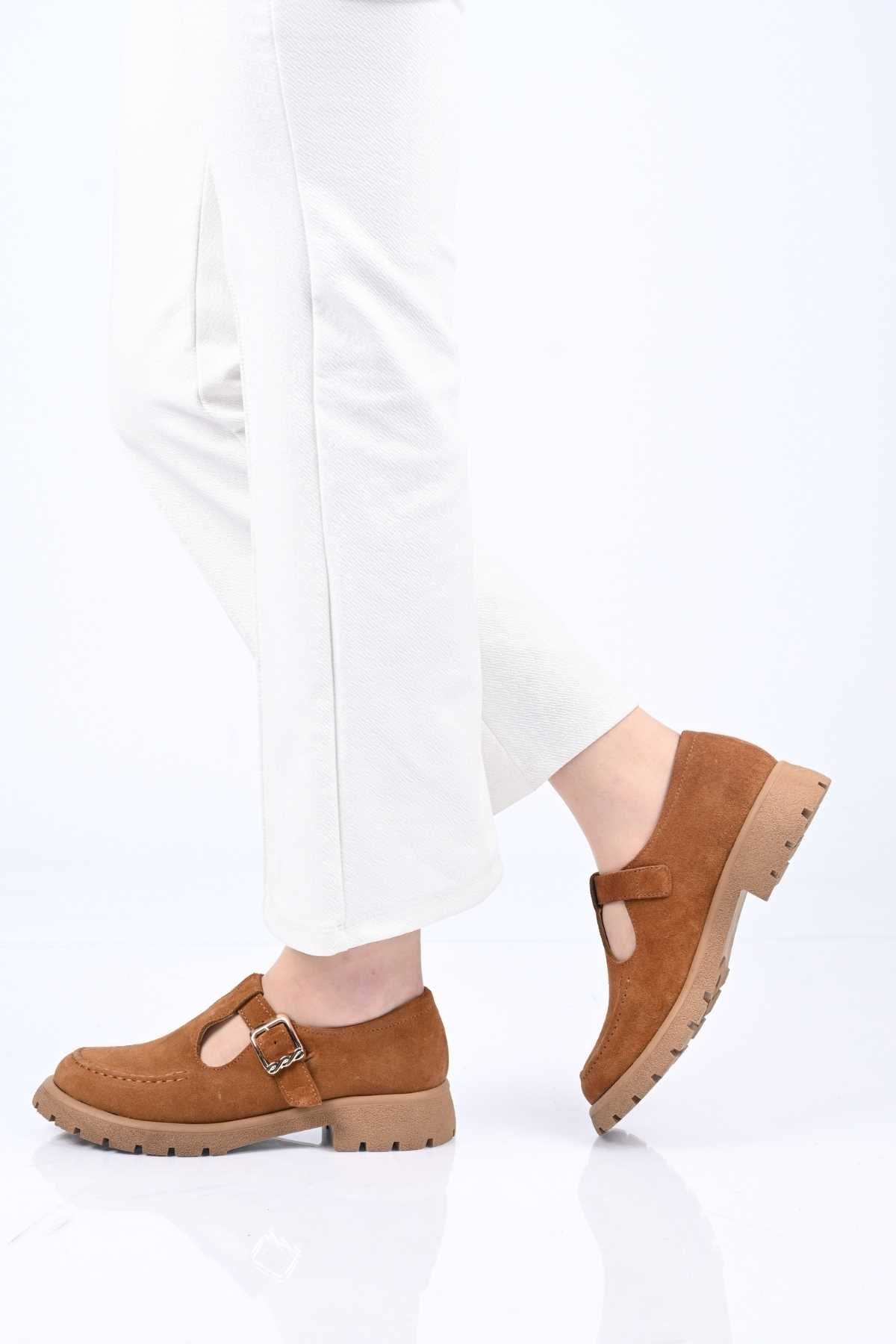 Bestello Slip-On with Belt Buckle, Thermo Sole, Genuine Leather Casual 345-4223 Women's Shoes