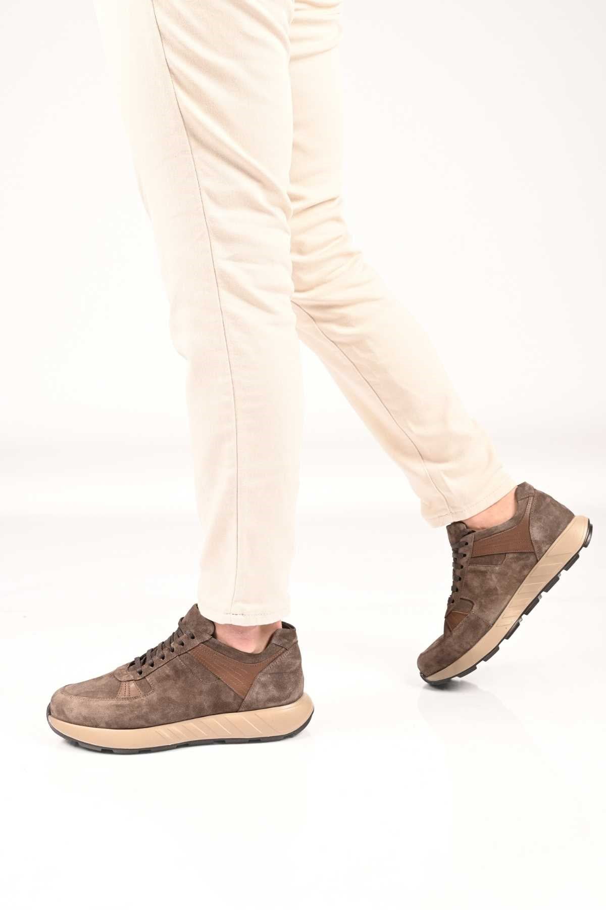 Bestello Lace-Up Genuine Leather Sneakers with EVA Sole 172-64198 Men's Shoes