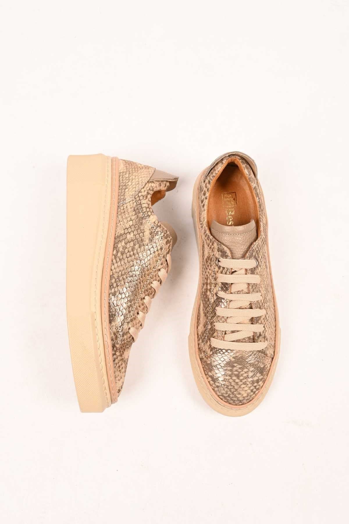 Bestello Lace-Up Genuine Leather Casual Shoes with Polyurethane Sole 334-5022-39 Women's Shoes