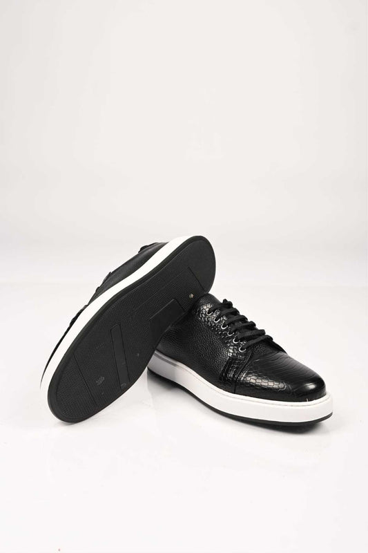 Bestello Lace-Up Genuine Leather Sneakers with EVA Sole 172-64340 Men's Shoes
