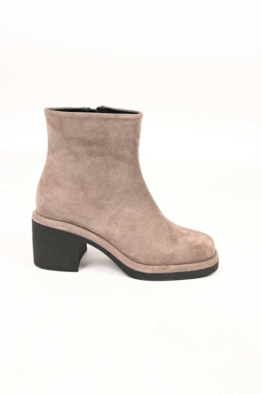 Bestello Women's Genuine Leather Heeled Boots with Thermo Sole, Slip-On Design and Side Zipper, Model 336-1231 Women's Boots