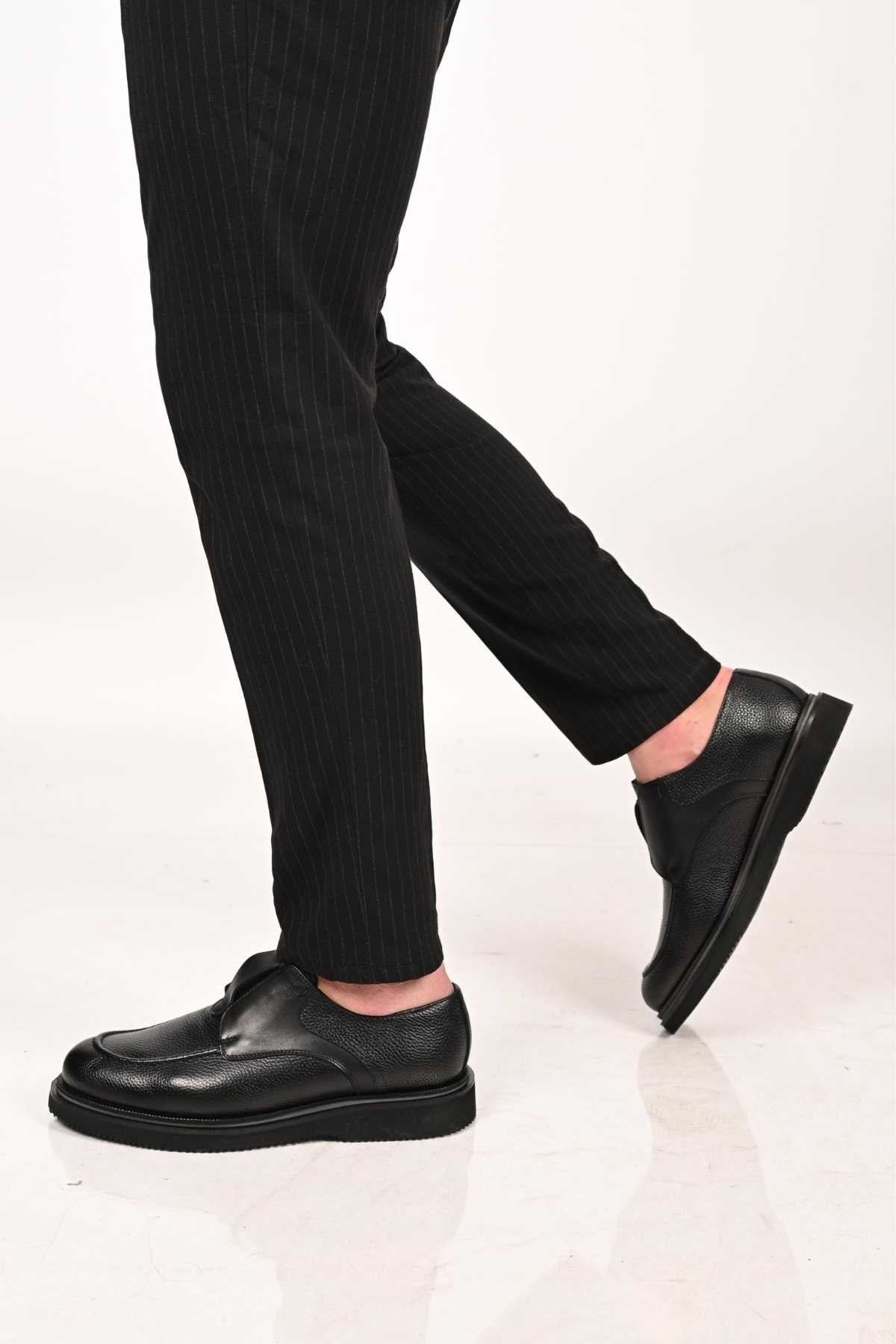 Bestello Slip-On Genuine Leather Loafers with Elastic and EVA Sole 172-65114 Men's Shoes