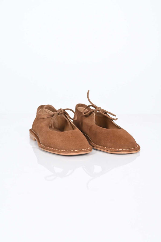 Bestello Lace-Up Genuine Leather Ballet Flats with Thermo Sole 332-25520 Women's Shoes