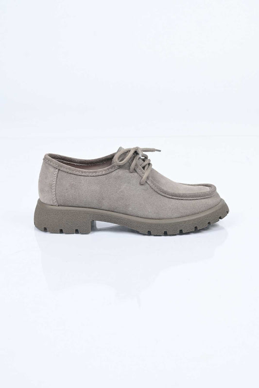 Bestello Lace-Up Genuine Leather Loafers with Thermo Sole 345-4247 Women's Shoes