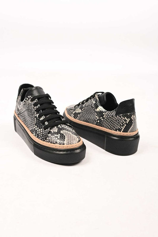 Bestello Lace-Up Genuine Leather Casual Shoes with Polyurethane Sole 334-5022-39 Women's Shoes