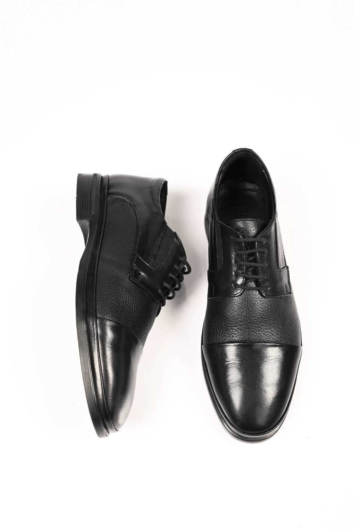 Bestello Lace-Up Genuine Leather Comfort Shoes with Rubber Sole 333-1490 Men's Shoes