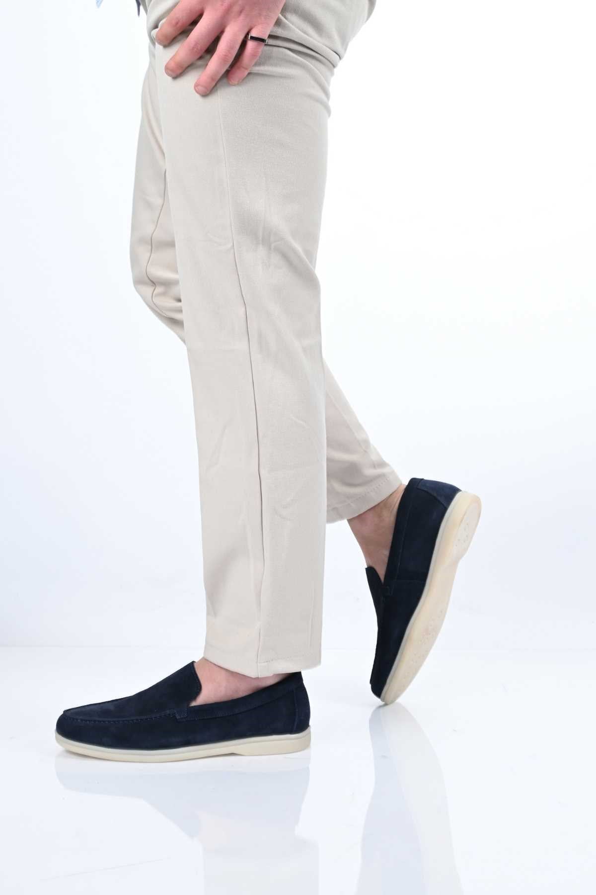 Bestello Slip-On Genuine Leather Loafers with Rubber Sole 333-216 Men's Shoes