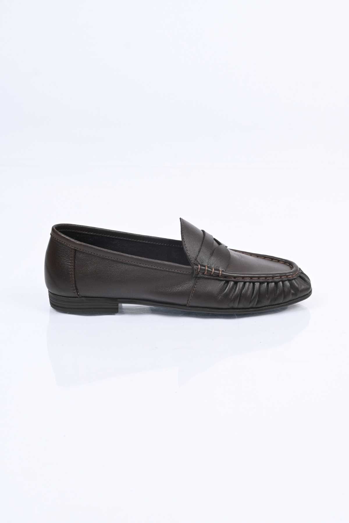 Bestello Genuine Leather Loafer with Elasticized Slip-On Design and TPU Sole 343-265-2660 Women's Shoes