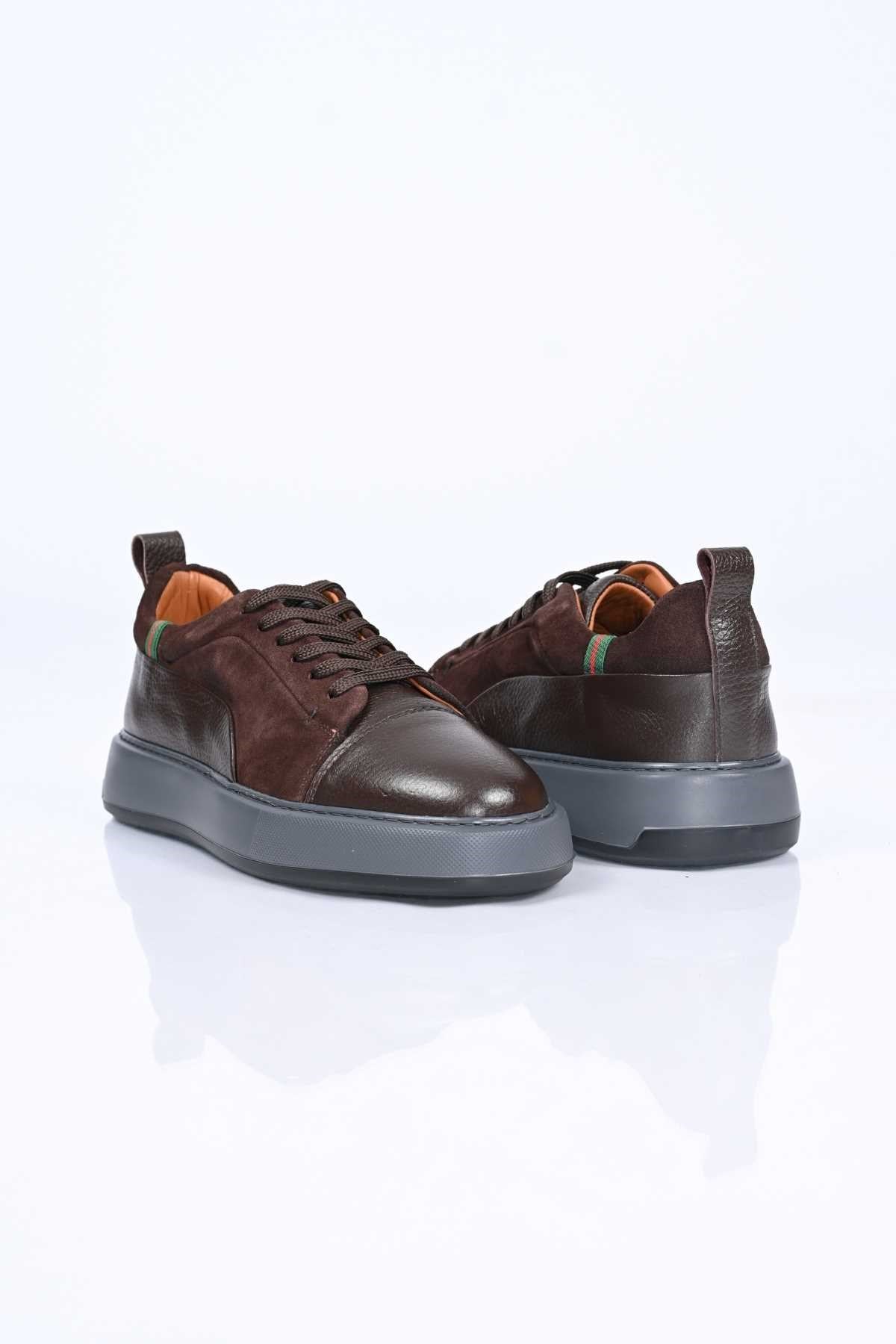 Bestello Lace-Up Genuine Leather EVA Sole Sneakers 174-22034 Men's Shoes