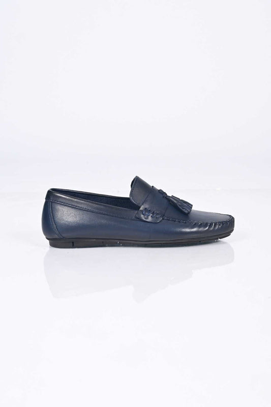 Bestello Genuine Leather Loafers with Tassels, Slip-On, Polyurethane Sole, 028-2021-26Y Men's Shoes