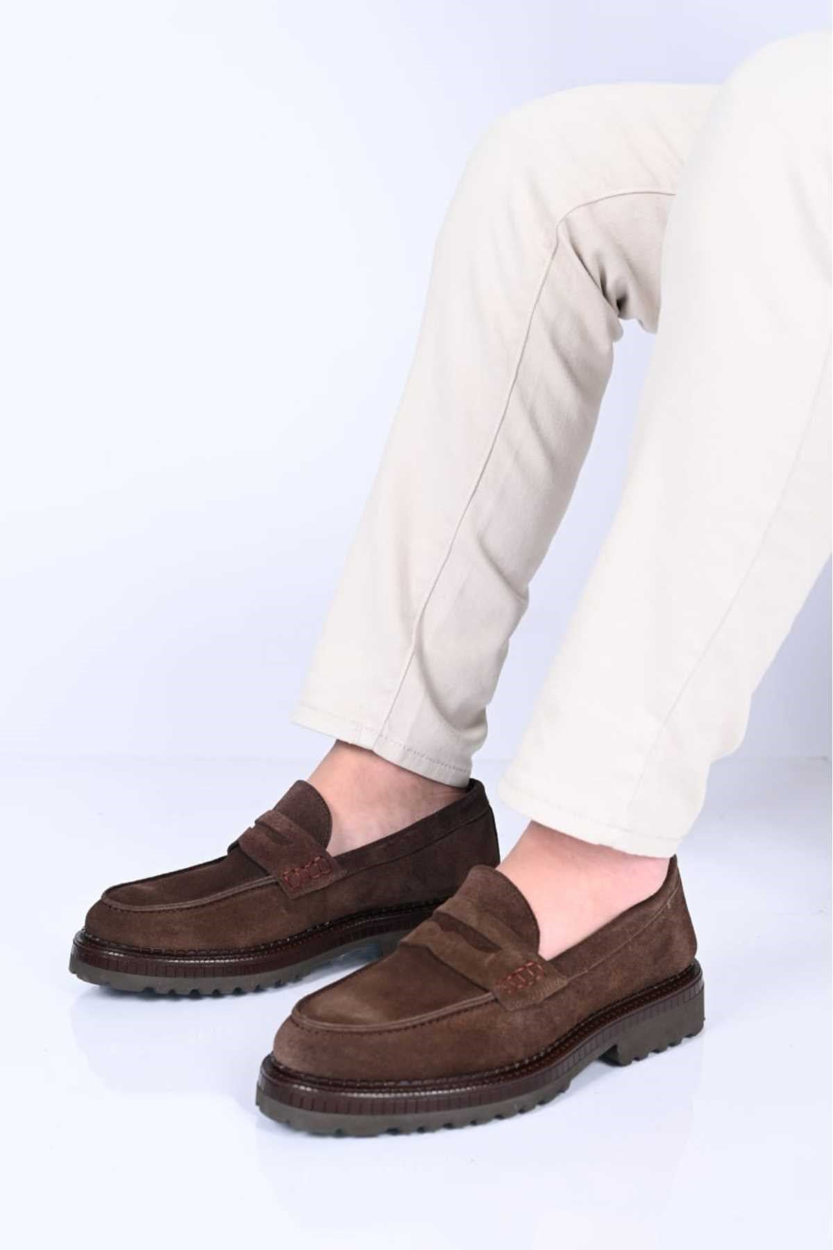 Bestello Slip-On Genuine Leather Loafers with EVA Sole 174-802 Men's Shoes