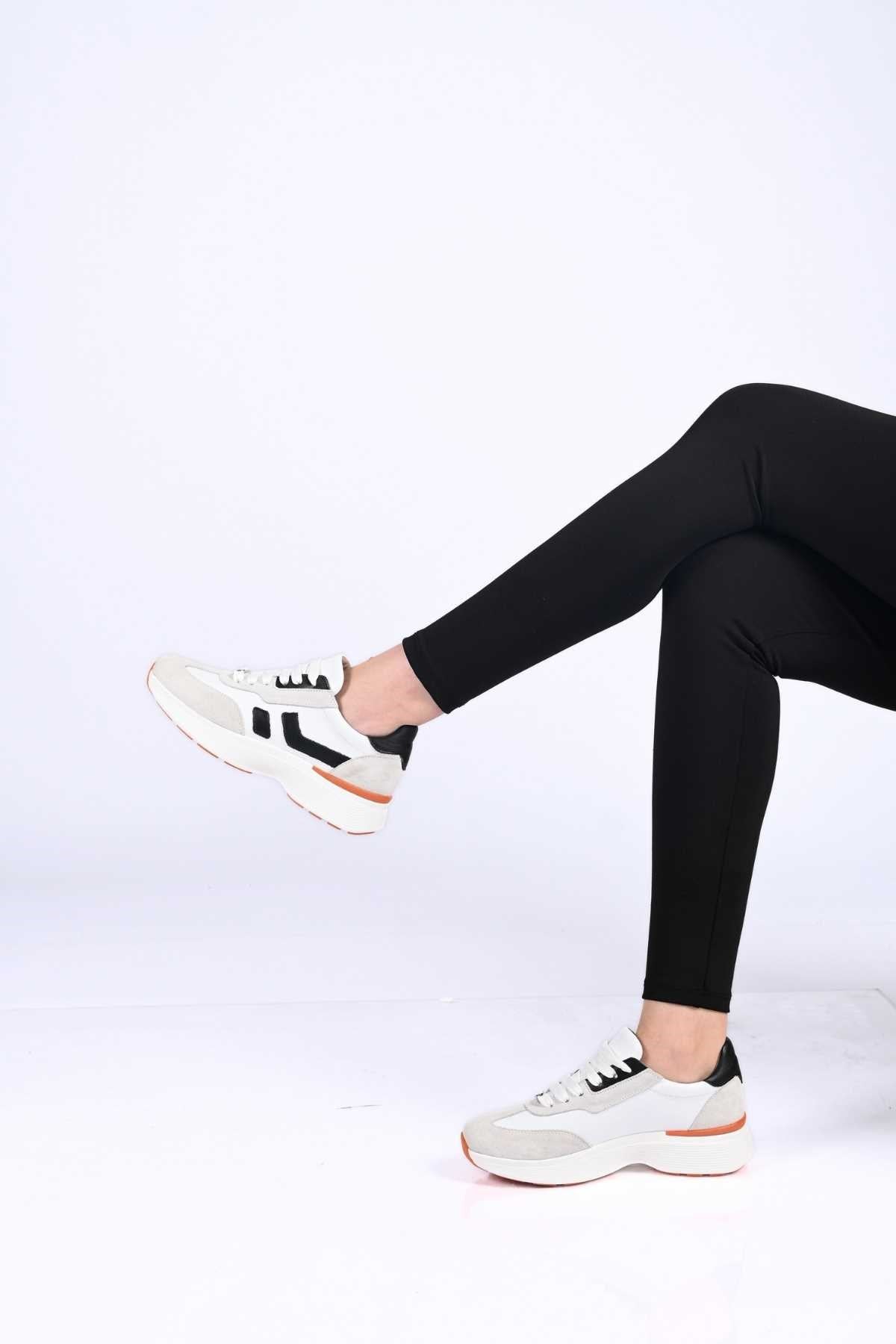 Bestello Lace-Up Genuine Leather Sneakers with Thermo Sole 338-7102 Women's Shoes