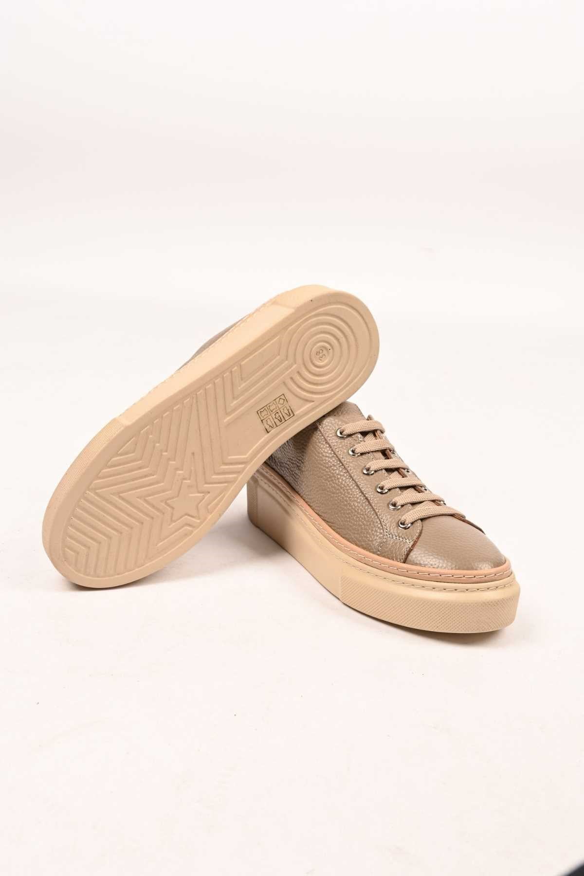 Bestello Lace-Up Genuine Leather Casual Women's Shoes with Poly Sole 334-5022-09 Women's Shoes