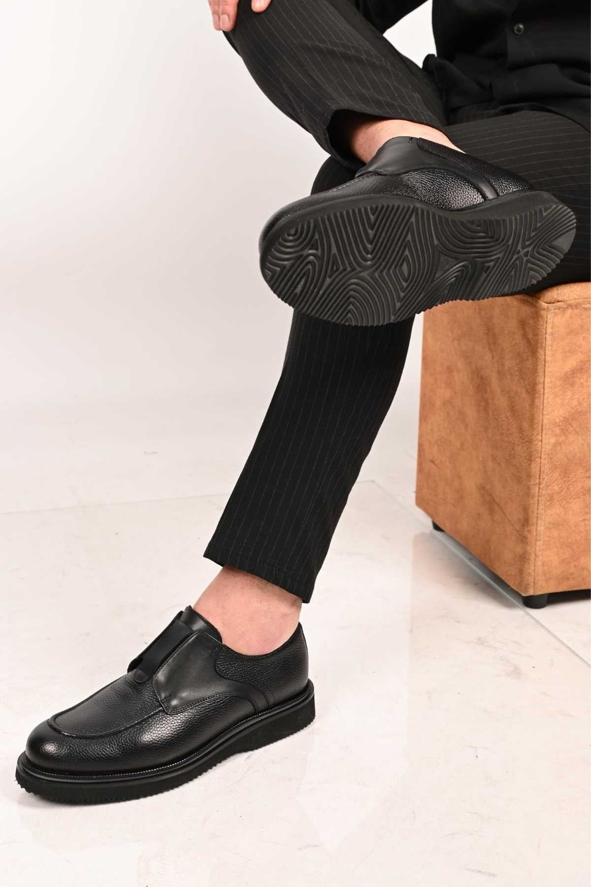 Bestello Slip-On Genuine Leather Loafers with Elastic and EVA Sole 172-65114 Men's Shoes