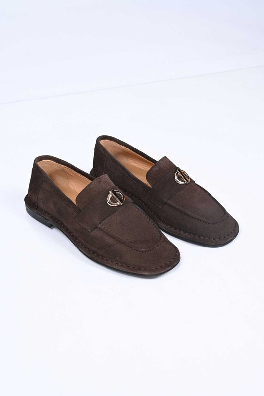 Bestello Genuine Leather Loafer with Buckle, Slip-On, Thermo Sole 332-25518 Women's Shoes