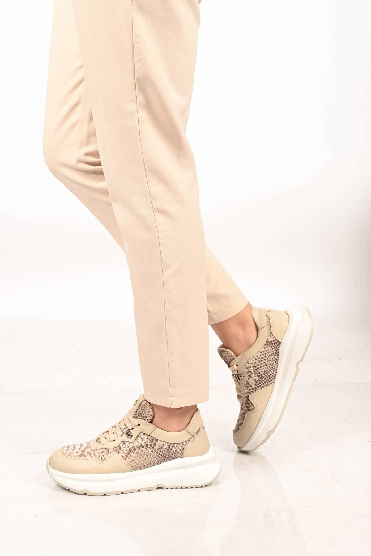 Bestello Lace-Up EVA Sole Genuine Leather Sneakers 101-4406-01 Women's Shoes