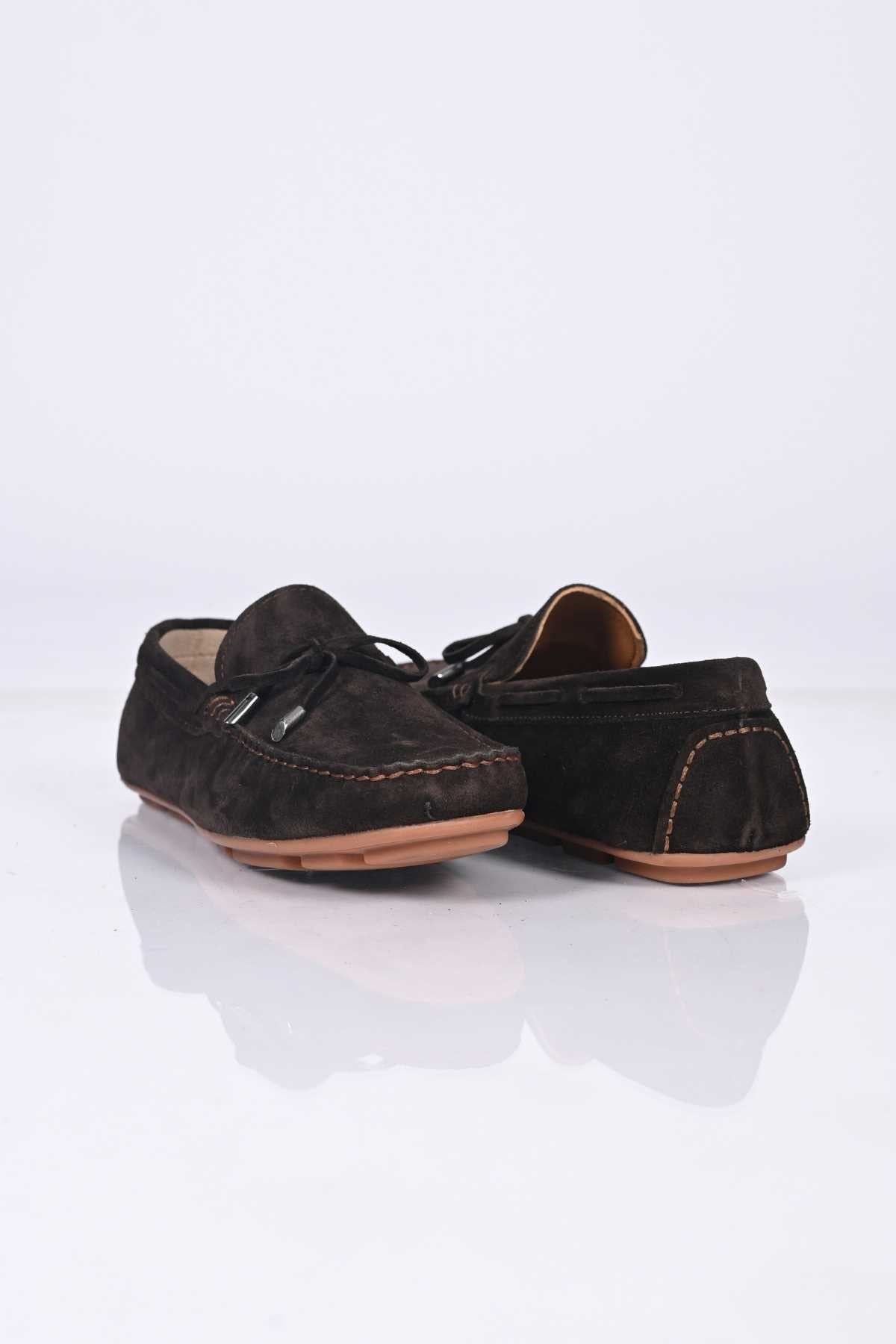 Bestello Slip-On Loafers with Bow, Polyurethane Sole, Genuine Leather, 028-1041 Men's Shoes