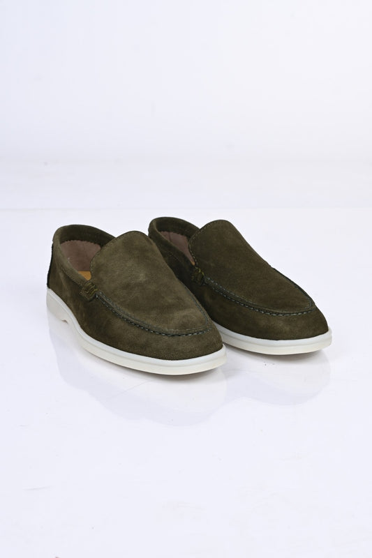 Bestello Slip-On Genuine Leather Loafers with Rubber Sole 028-2000 Men's Shoes