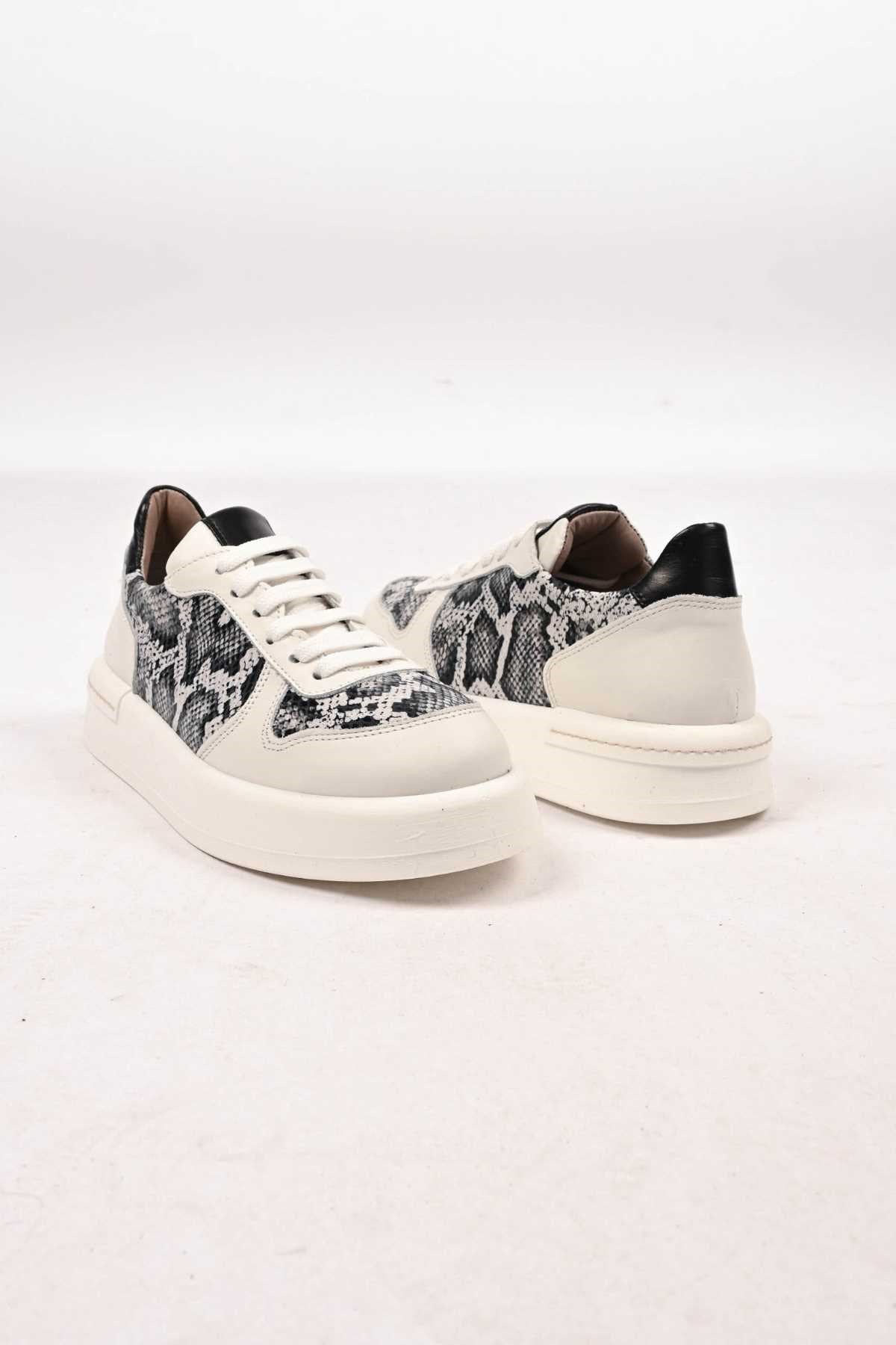 Bestello Lace-Up Genuine Leather Sneakers with Thermo Sole 101-FARBI-52 Women's Shoes