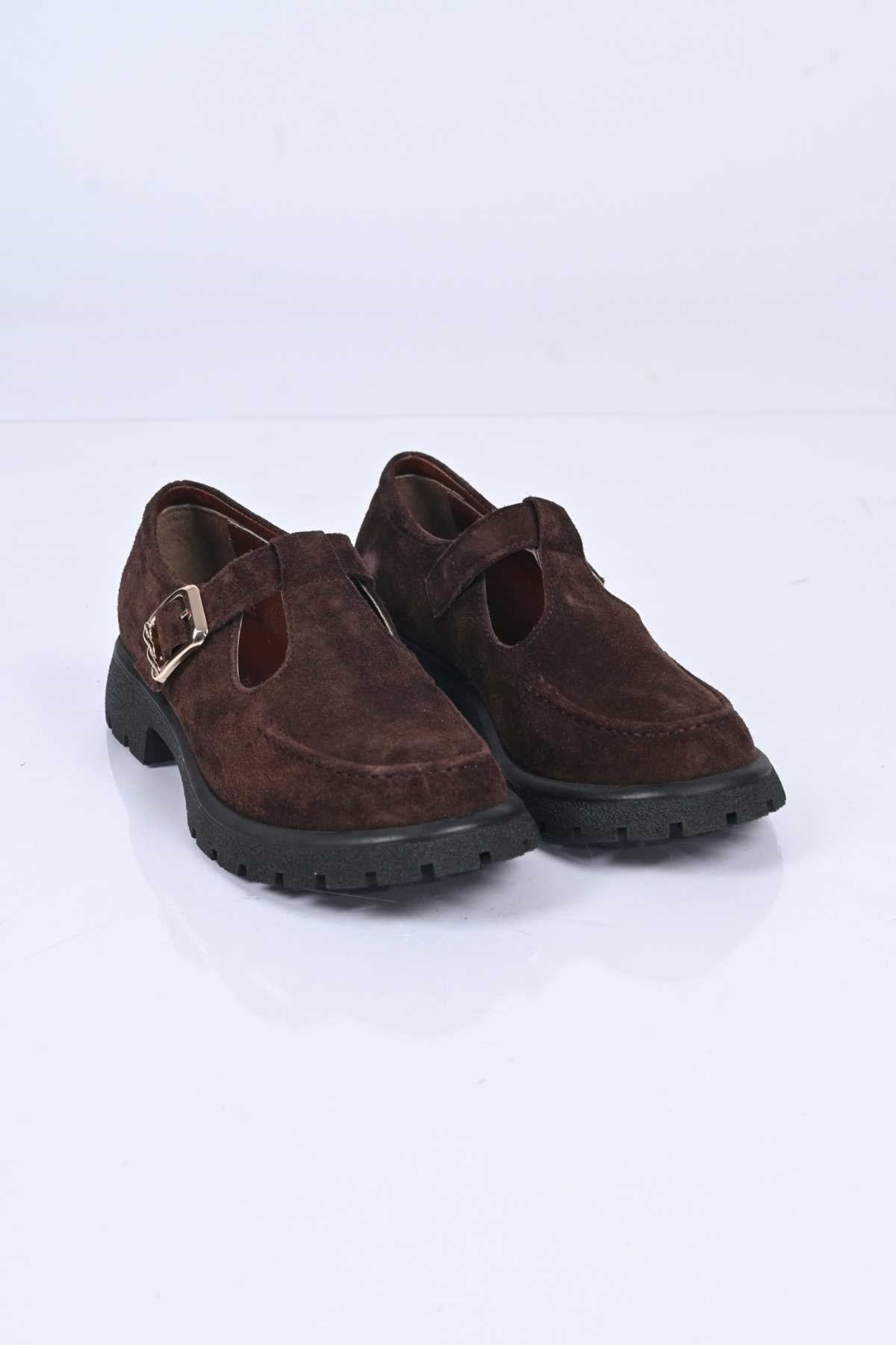 Bestello Slip-On with Belt Buckle, Thermo Sole, Genuine Leather Casual 345-4223 Women's Shoes