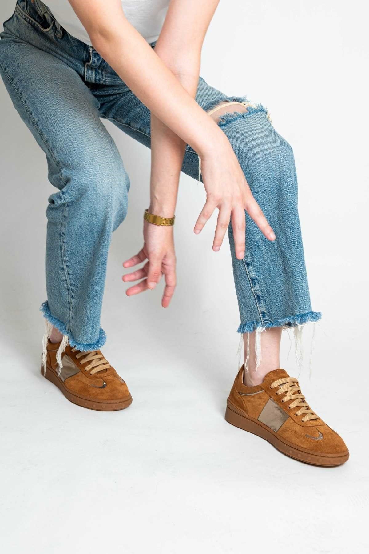 Bestello Women's Lace-Up Rubber-Soled Sneakers 101-GUMK-01 Women's Shoes