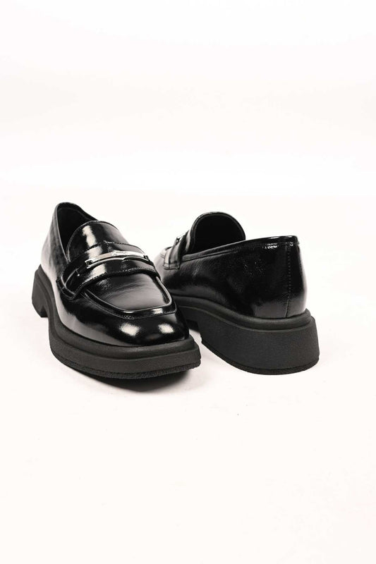 Bestello Slip-On Buckled Thermo Sole Genuine Leather Casual 334-1845-28 Women's Shoes