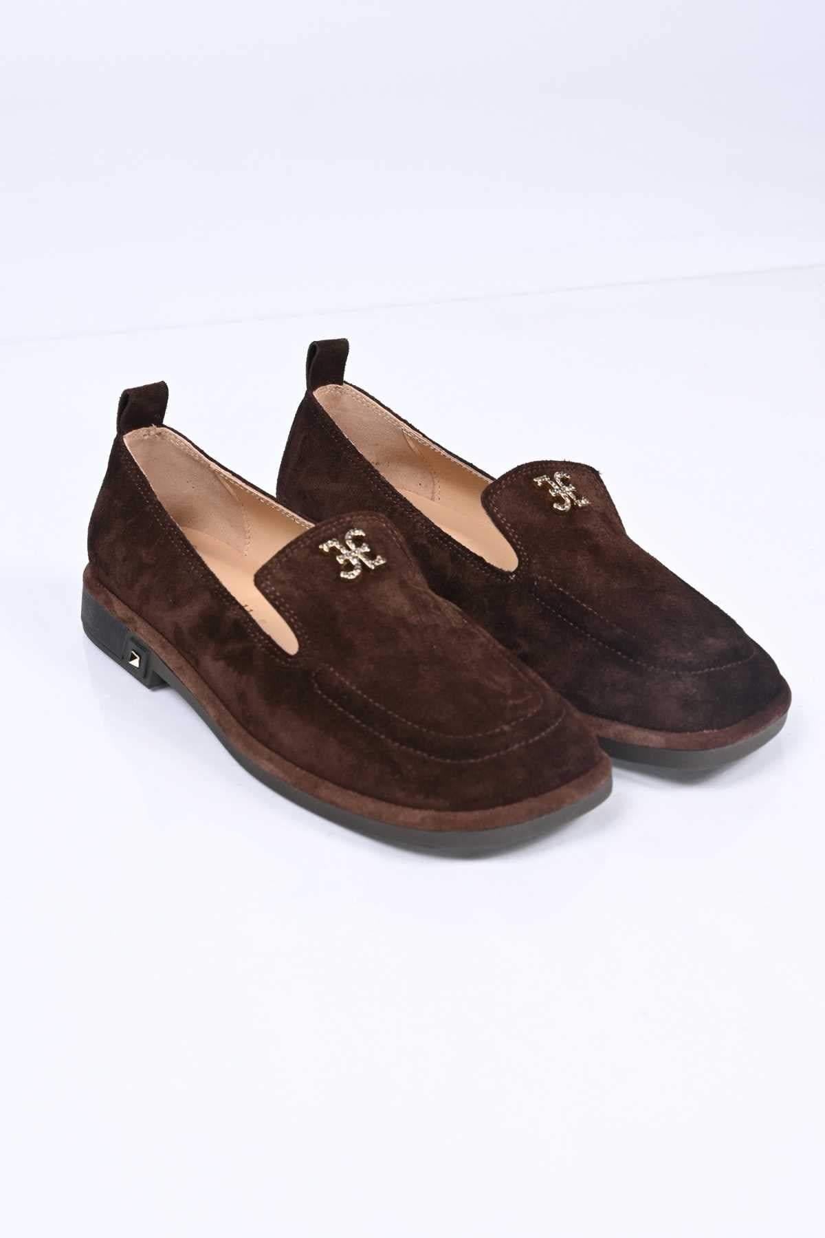 Bestello Genuine Leather Loafer Women's Shoes 340-2007 with Buckle, Slip-On, Thermo Sole