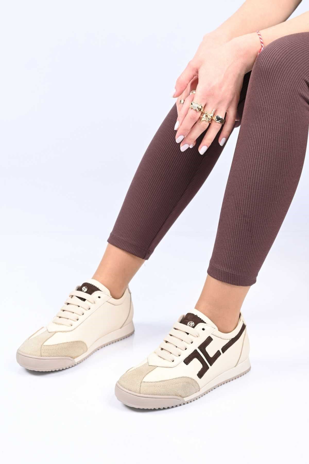 Bestello Lace-Up Genuine Leather Sneakers with Thermo Sole 338-7054 Women's Shoes