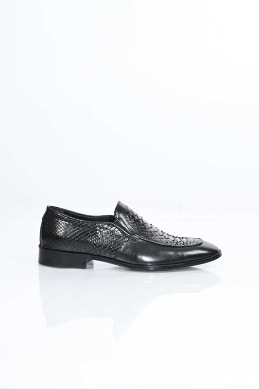 Bestello Slip-On Genuine Python Leather Classic Shoes with Leather Sole 333-28705 Men's Shoes