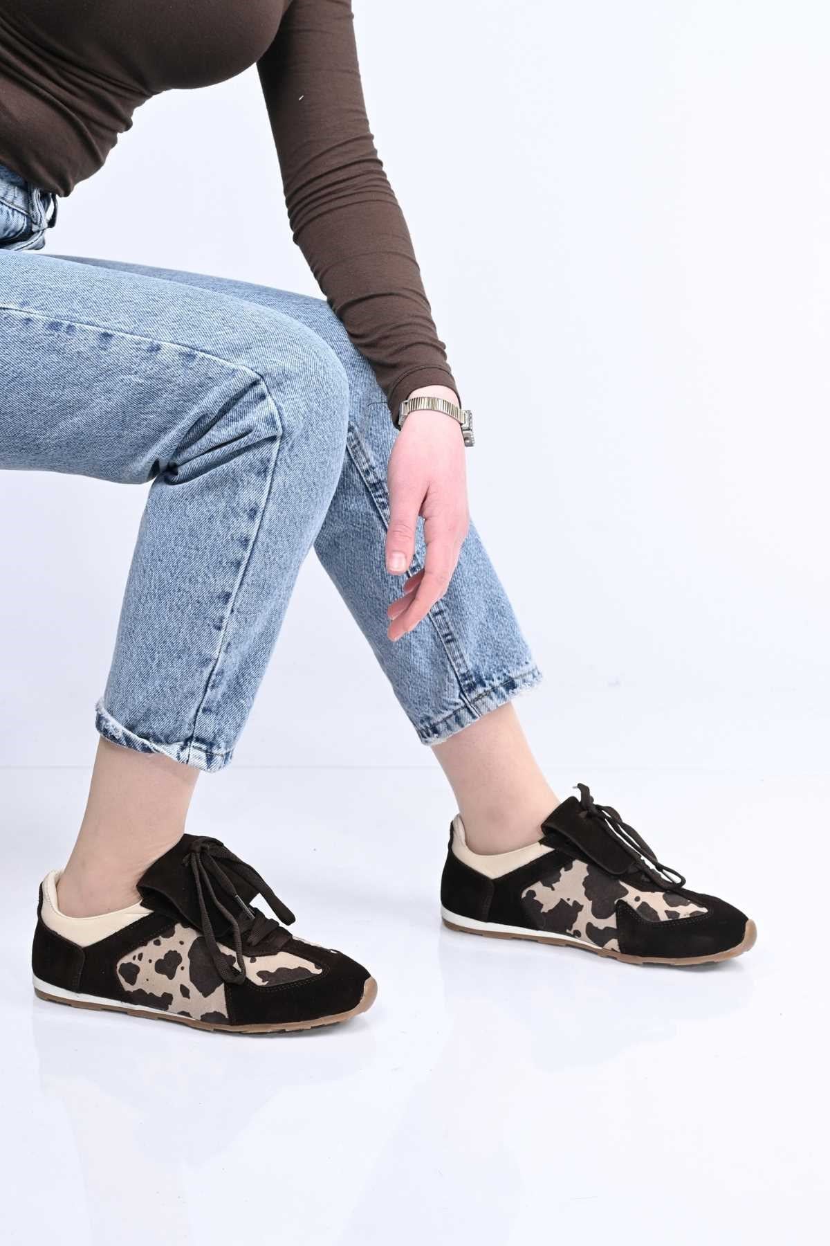 Bestello Lace-Up Genuine Leather Sneakers with Thermo Sole 341-0449 Women's Shoes