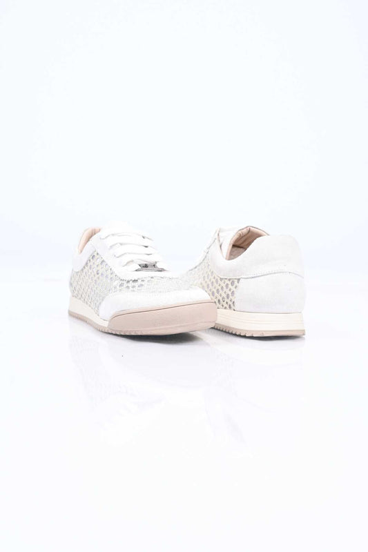 Bestello Lace-Up Mesh Thermo Sole Genuine Leather Sneakers 338-7091 Women's Shoes