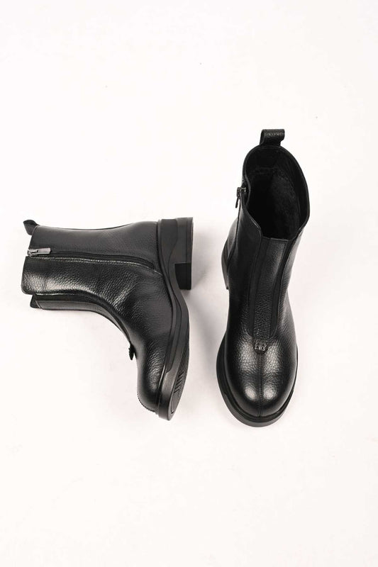 Bestello Slip-On Zip-Up Genuine Leather Casual Boots with Thermo Sole 335-662-17 Women's Boots