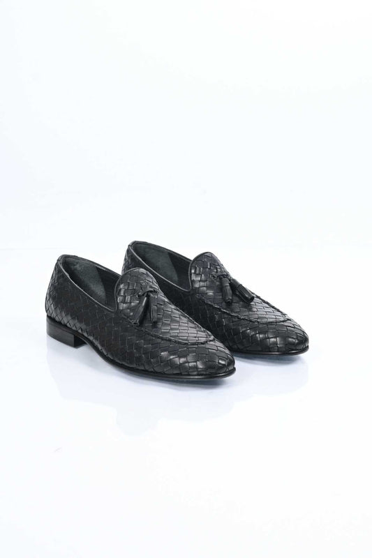 Bestello Slip-On Tassel Braided Genuine Leather Classic Shoes with Neolite Sole 333-2357 Men's Shoes