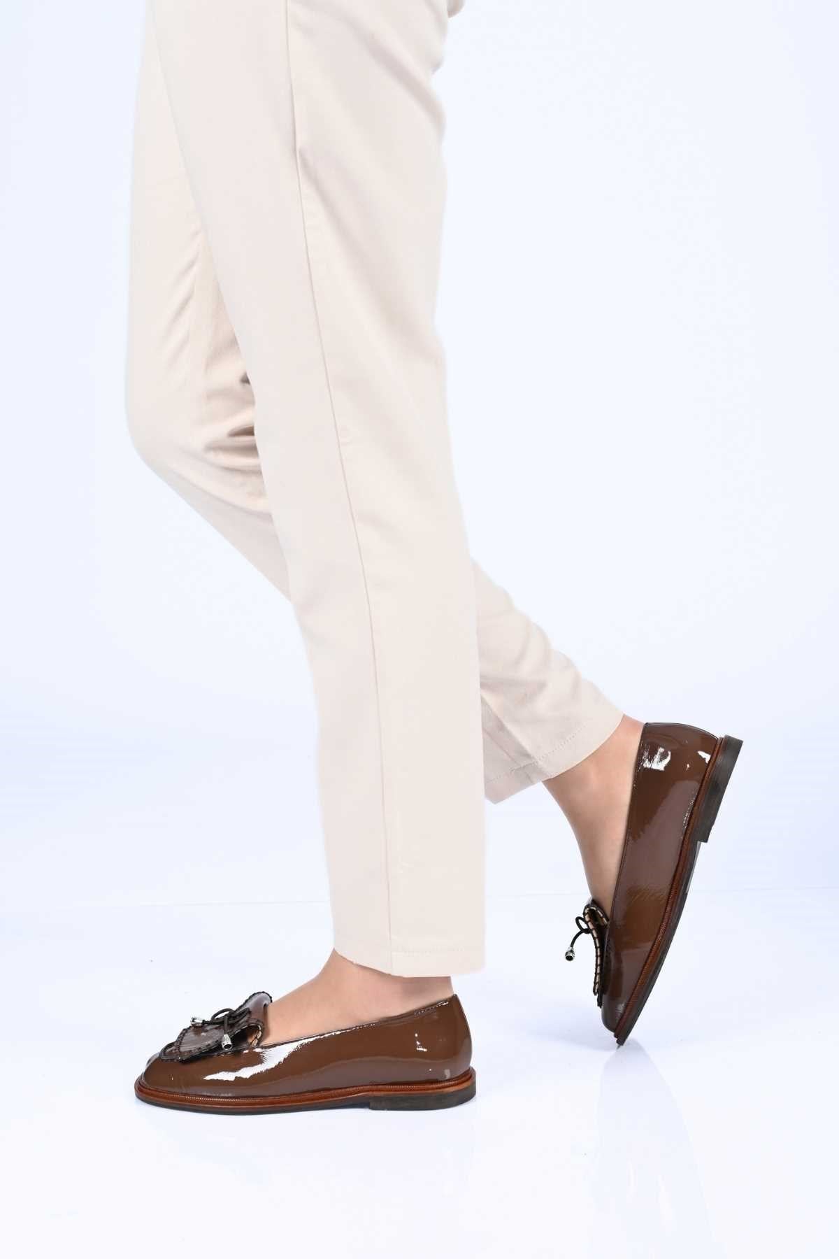 Bestello Laceless Loafer with Saddle Detail, Genuine Leather, Patent Finish, Jurdan Sole, 332-26146 Women's Shoes