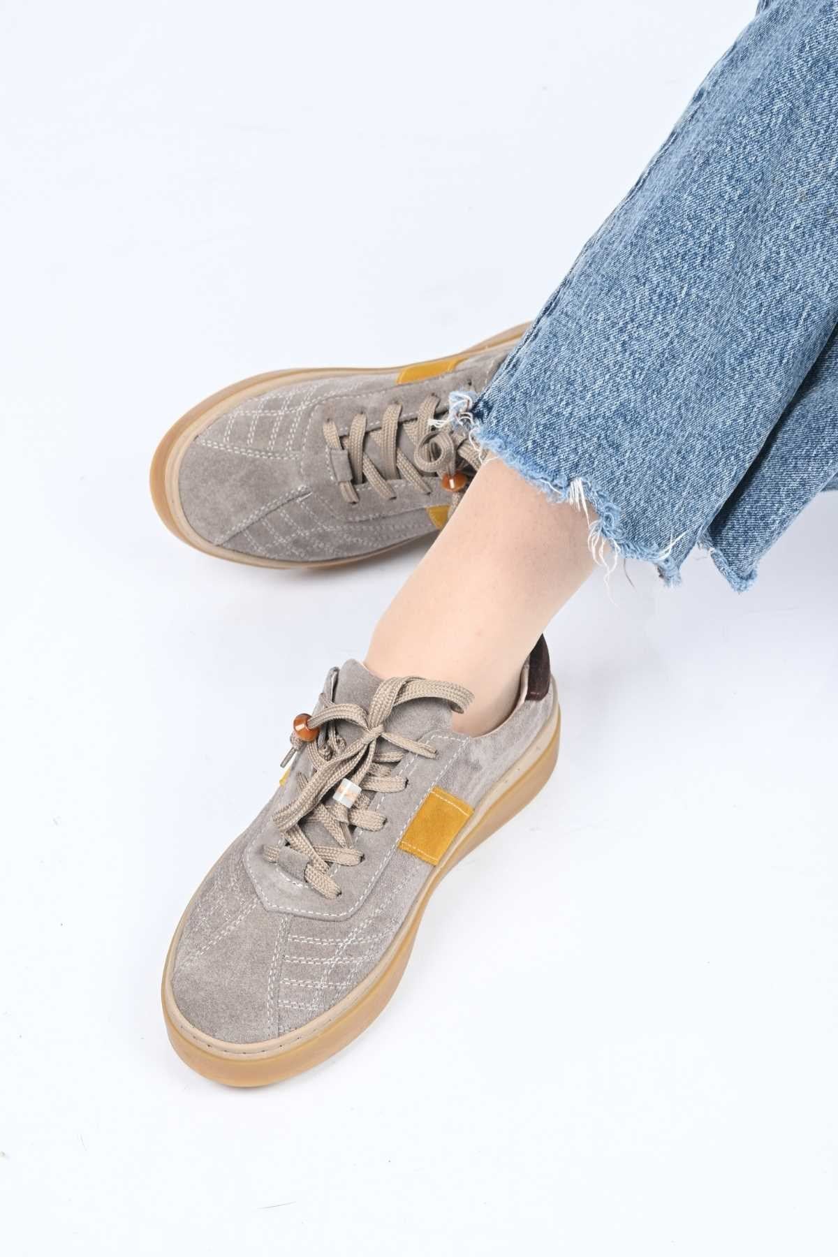 Bestello Lace-Up Genuine Leather Sneakers with Thermo Sole 345-1428 Women's Shoes