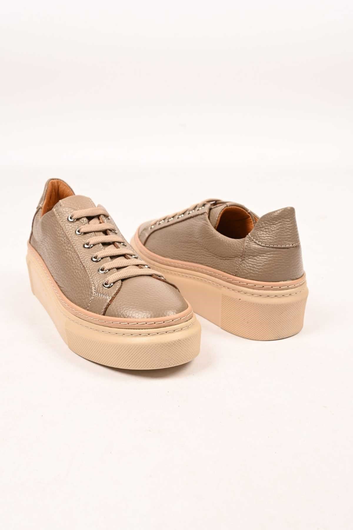 Bestello Lace-Up Genuine Leather Casual Women's Shoes with Poly Sole 334-5022-09 Women's Shoes