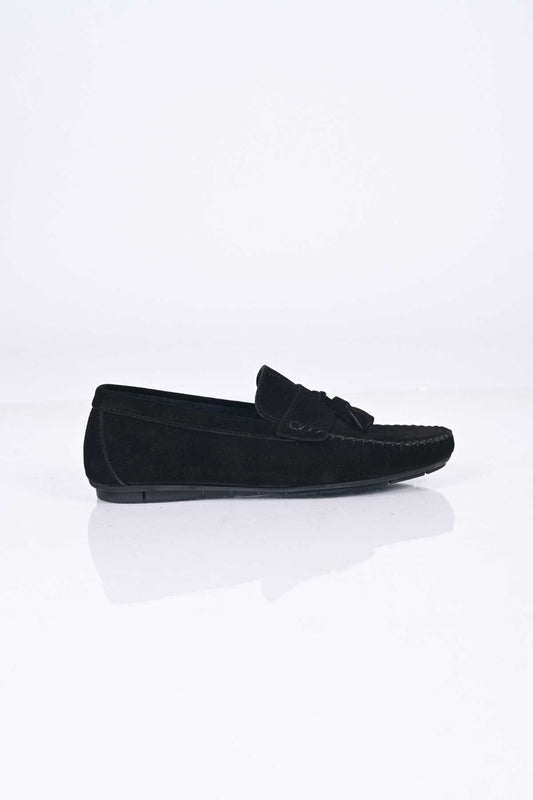 Bestello Genuine Leather Loafers for Men, Slip-On with Tassels and Polyurethane Sole, Model 028-2022-26Y