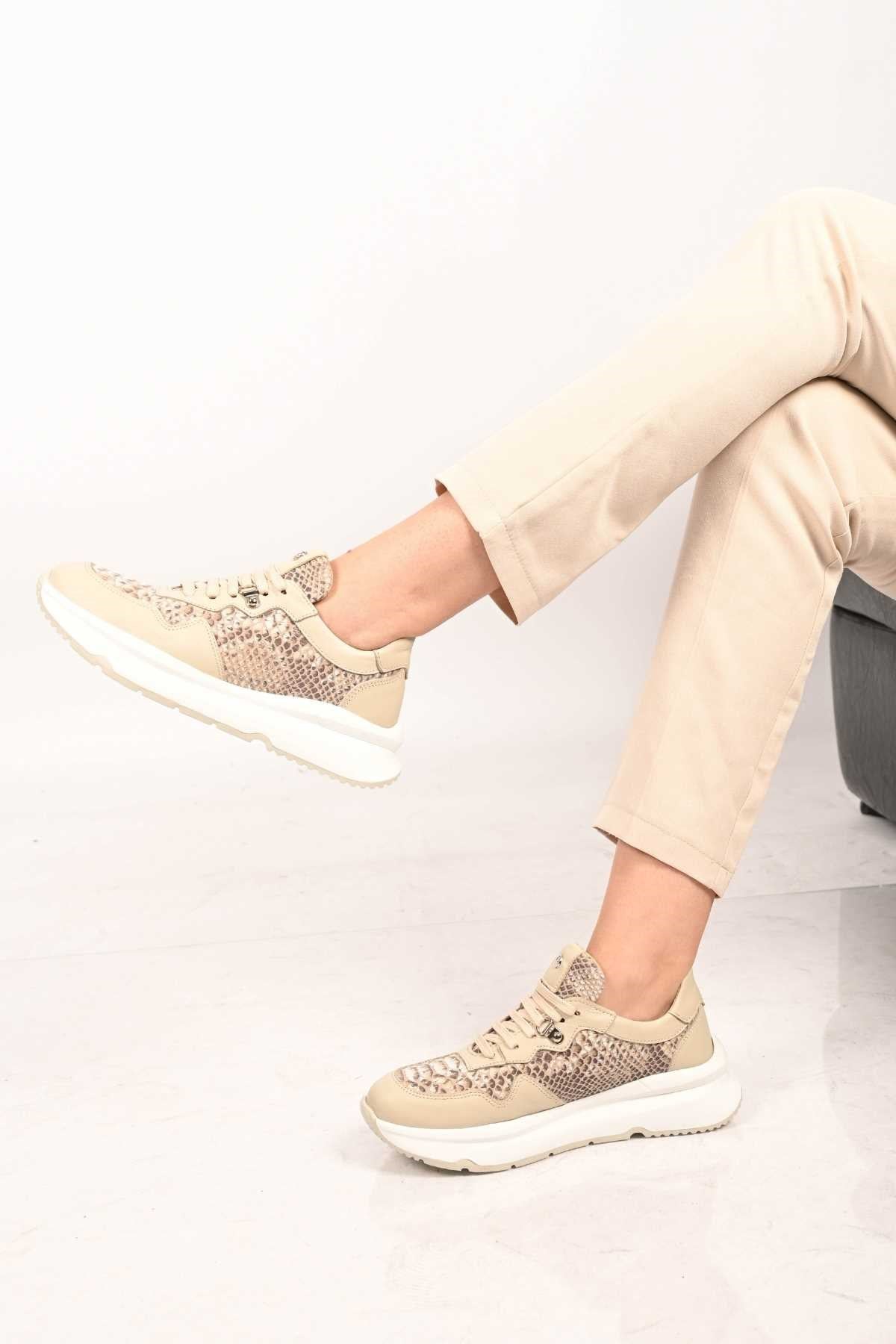 Bestello Lace-Up EVA Sole Genuine Leather Sneakers 101-4406-01 Women's Shoes