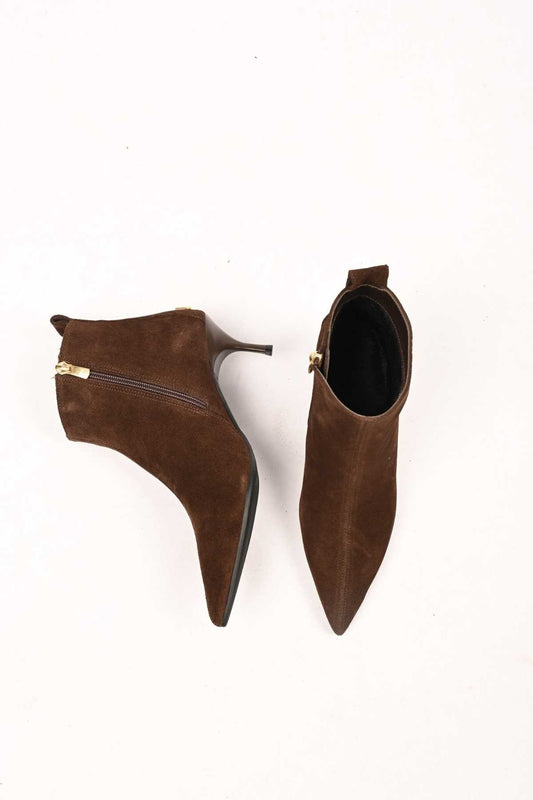 Bestello Slip-On Zip-Up Genuine Leather Boots with Neolite Sole and Slim Heel 337-2308 Women's Boots