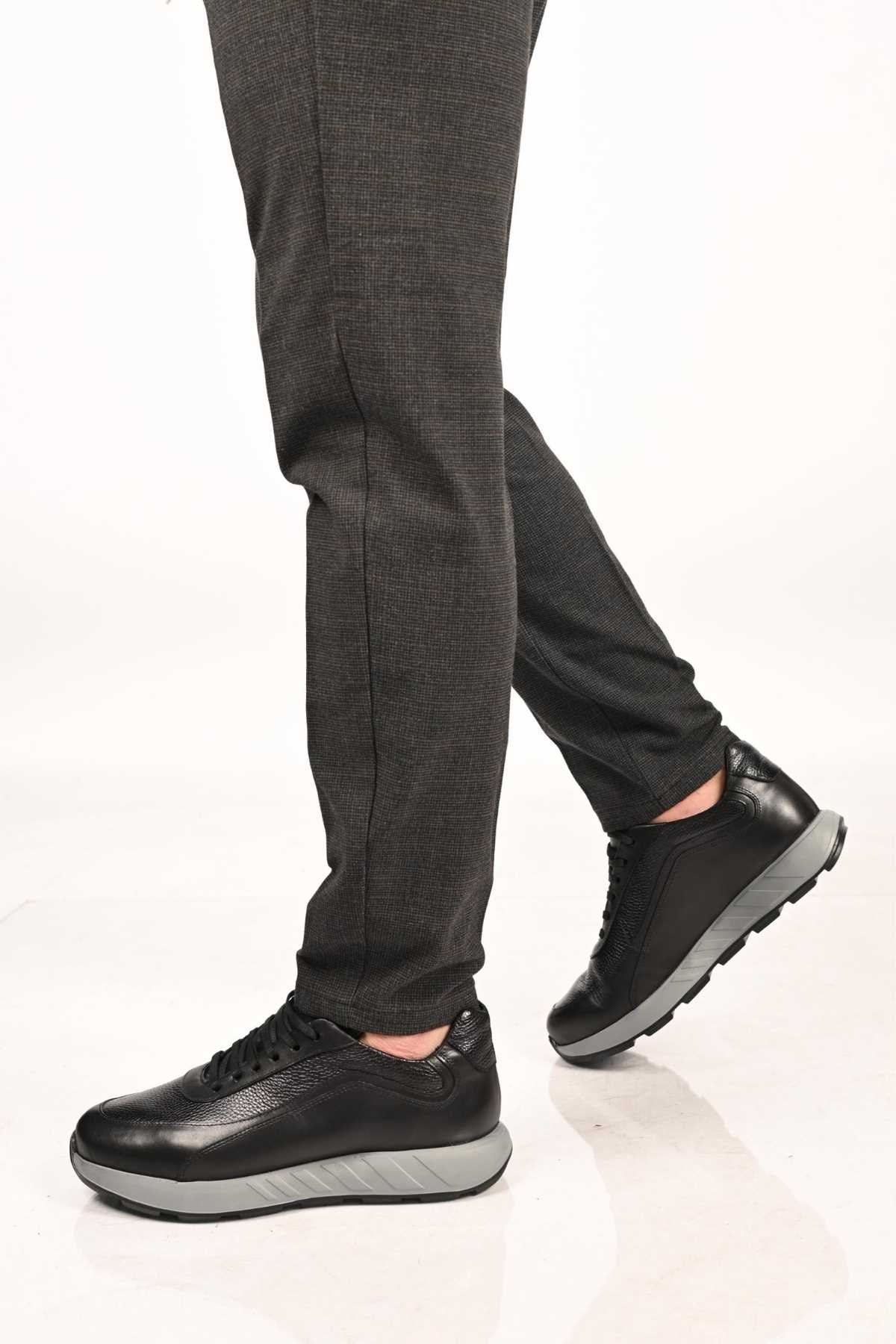 Bestello Lace-Up Genuine Leather Sneakers with EVA Sole 172-64156 Men's Shoes